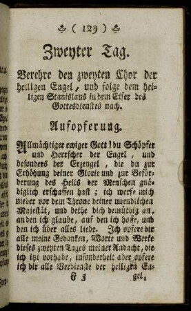 Zweyter Tag.
