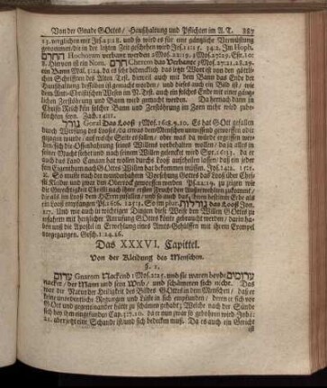 Das XXVI. Capittel. Von der Kleidung des Menschen. - Das XXXVII. Capittel. Von der Viehzucht/ Jacht und Fischerey.