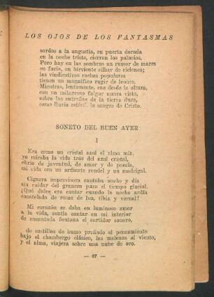 Soneto del buen ayer