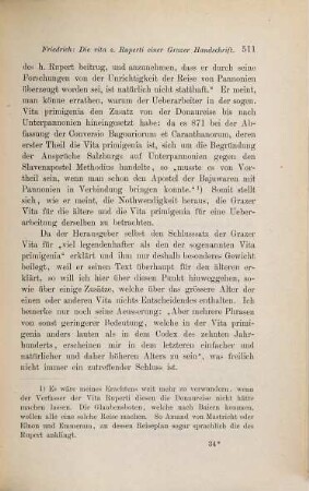 Ueber die vita s. Ruperti der Handschrift Nr. 790 der Grazer Universitätsbibliothek