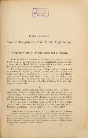 Carl Friedrich Gauss' Untersuchungen über höhere Arithmetik