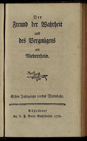 Ersten Jahrgangs viertes Vierteljahr.