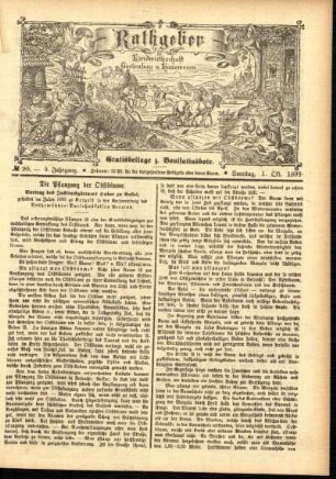 Ausgabe vom Sonntag, den 01. Oktober 1899.