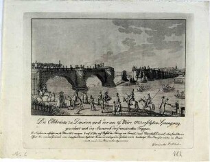 Die Elbbrücke zu Dresden nach der am 19. März 1813 erfolgten Sprengung