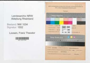 Entnazifizierung Franz Theodor Loosen , geb. 00.00.0000 (Hauptmann)