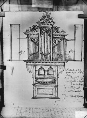 Wächtersbach, Ev. Pfarrkirche, Entwurf für eine Orgel