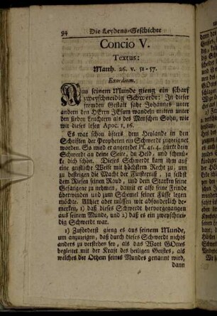 Concio V. Textus: Matth. 26. v. 51 - 57.