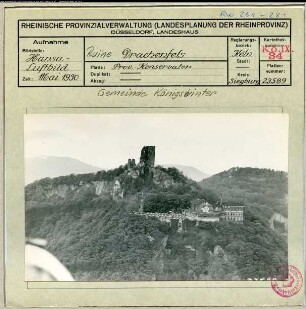 Königswinter, Drachenfels, Burgruine und Restaurant