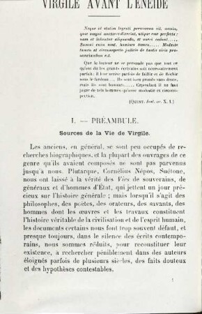 Virgile avant l'Énéïde : [Publius Virgilius Maro]