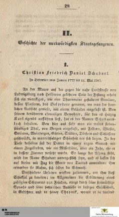 II. Geschichte der merkwürdigsten Staatsgefangenen