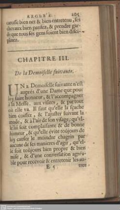 Chap. III. De la Demoiselle suivante