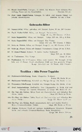 Textilien / Alte Perser Teppiche (Nr. 404-446)