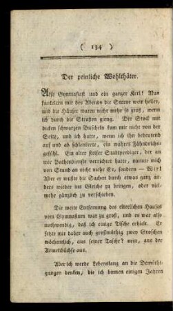Der peinliche Wohlthäter