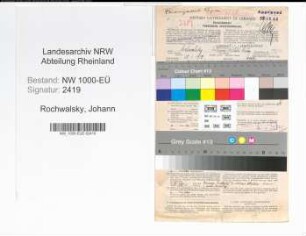 Entnazifizierung Johann Rochwalsky, geb. 28.01.1908 (Steuerinspektor)