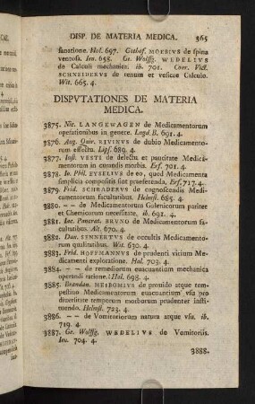 365-376, Disputationes de Materia Medica - Disputationes Chemicae
