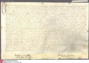 1607, Balthasar Marschalk leiht eine Summe Geldes von den Clüver Armen.