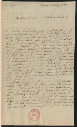 Brief an Louis Spohr : 01.05.1835