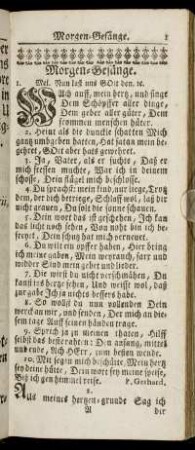 Morgen-Gesänge. - Advents-Gesänge.