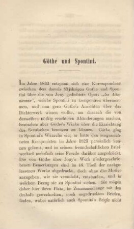 Göthe und Spontini