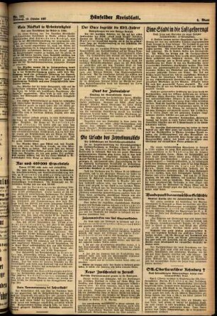 Zweite Ausgabe vom Mittwoch, den 13. Oktober 1937.