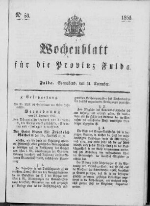 Nr. 53, Ausgabe vom 31. Dezember 1853