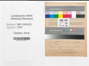 Entnazifizierung Ernst Gartsch, geb. 31.12.1891 (Finanzinspektor)