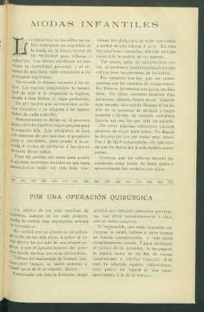 Por una Operación quirúrgica