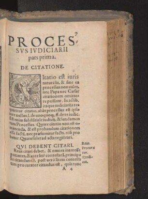 Processvs Ivdiciarii pars prima.