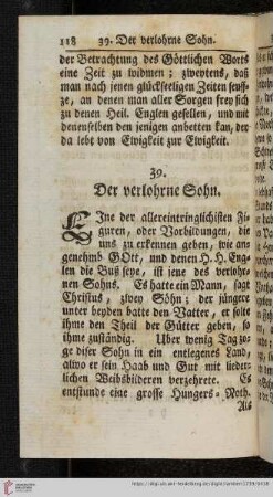 39. Der verlohrne Sohn