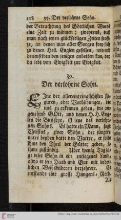 39. Der verlohrne Sohn