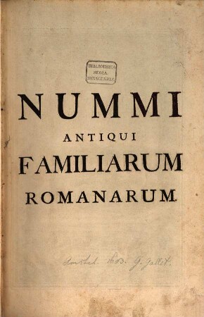 Nummi antiqui familiarum Romanorum. 3