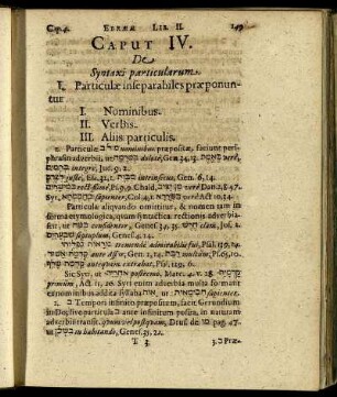 Caput IV. De Syntaxi particularum.