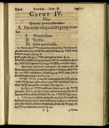 Caput IV. De Syntaxi particularum.