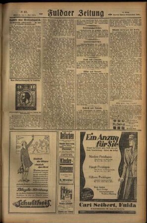 Dritte Ausgabe vom Mittwoch, den 15. Mai 1929.