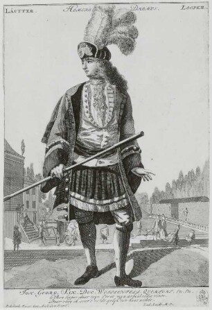 Bildnis Johann Georg, Herzog zu Sachsen-Weißenfels- (Querfurt) als Läufer