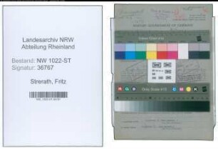 Entnazifizierung Fritz Strerath , geb. 18.01.1902 (Disponent)