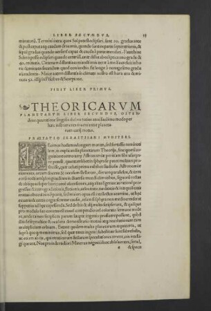 Theoricarum planetarum Liber secundus