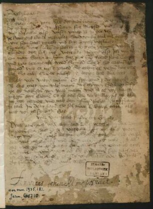 Erbregelung nach Verwandtschaftsgraden, ausgehend von Nm 27,1-11 (mit Leimschäden)