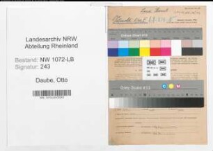 Entnazifizierung Otto Daube , geb. 12.06.1900 (Lehrer)
