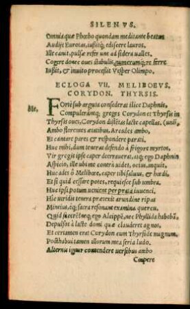 Ecloga VII. Meliboeus ...