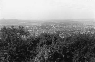 Reutlingen von der Achalm : Blick von der Achalm auf die Stadt Reutlingen