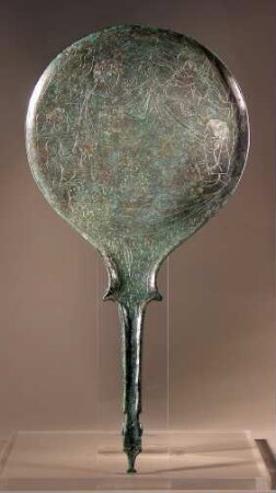 Etruskischer Spiegel: obszöne Liebesszene