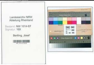 Entnazifizierung Josef Bertling , geb. 29.12.1899 ()