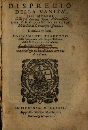 Dispregio Della Vanità Del Mondo, [1]