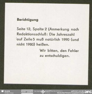 Einleger: Berichtigung