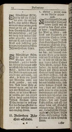 II. Besondere Kirchen-Gebete.
