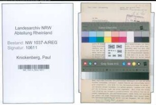 Entnazifizierung Paul Knickenberg , geb. 27.06.1912 ()