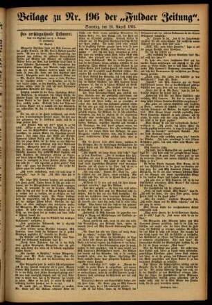 Zweite Ausgabe vom Sonntag, den 28. August 1892.