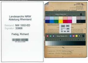 Entnazifizierung Richard Fiebig, geb. 10.02.1901 (Lehrer)