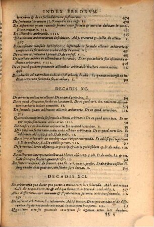 De erroribus pragmaticorum et interpretum iuris chilias. 4. Decas 76 - 100. - Ed. 1. - 1615
